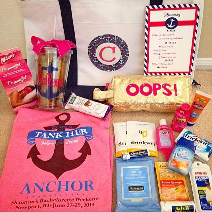 Bachelorette Party Gift Bag Ideas
 25 cute Bachelorette t bags ideas on Pinterest