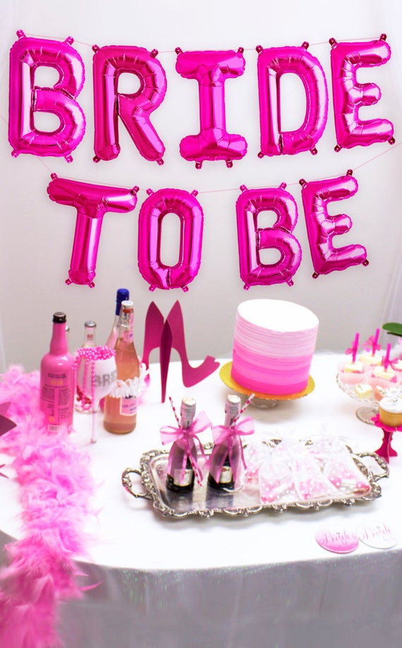 Bachelorette Party Ideas For Pregnant Brides
 Bridal Shower Decorations Mylar Letters Balloon Kit Bride