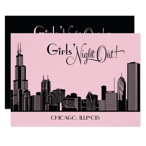 Bachelorette Party Ideas In Chicago Il
 Bachelorette Party Invitations Chicago Skyline