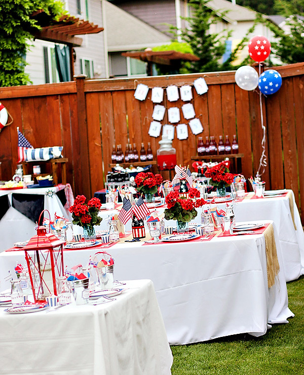 Backyard Bash Party Ideas
 A Nautical Backyard Bash with a patriotic twist