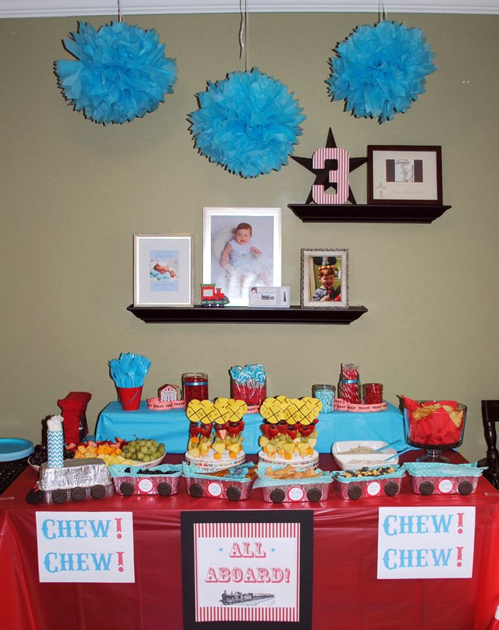 Backyard Birthday Party Ideas For 3 Year Old
 Railroad Train Themed Birthday Party for 3 year old boy