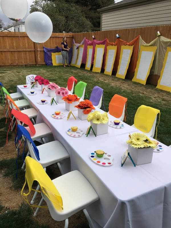 Backyard Birthday Party Ideas For Toddlers
 Kids Backyard Art Party Idea Pretty My Party Party Ideas