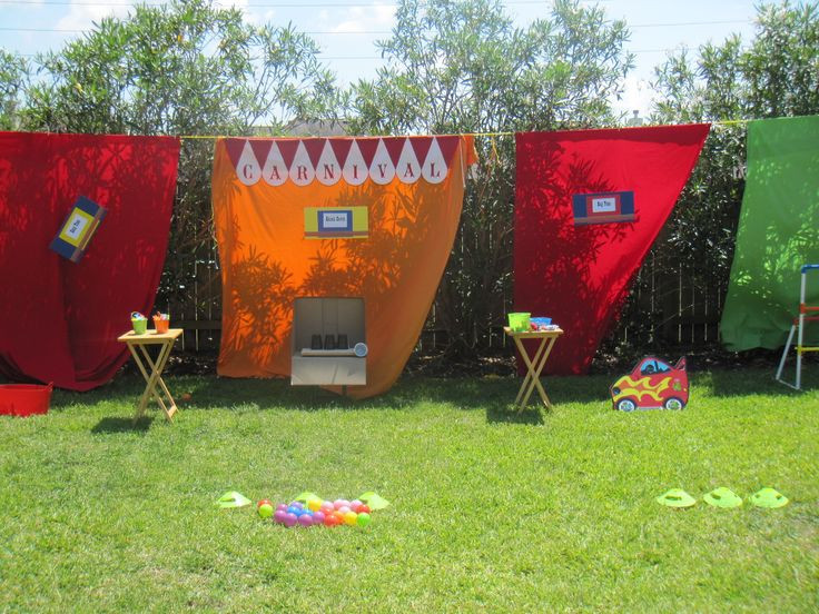 Backyard Circus Party Ideas
 For my daughter s 8th carnival birthday party we strung a
