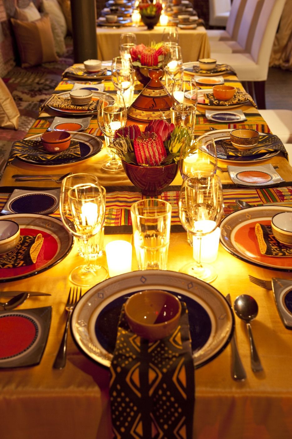 Backyard Engagement Party Decoration Ideas Africa
 A beautiful African table setting