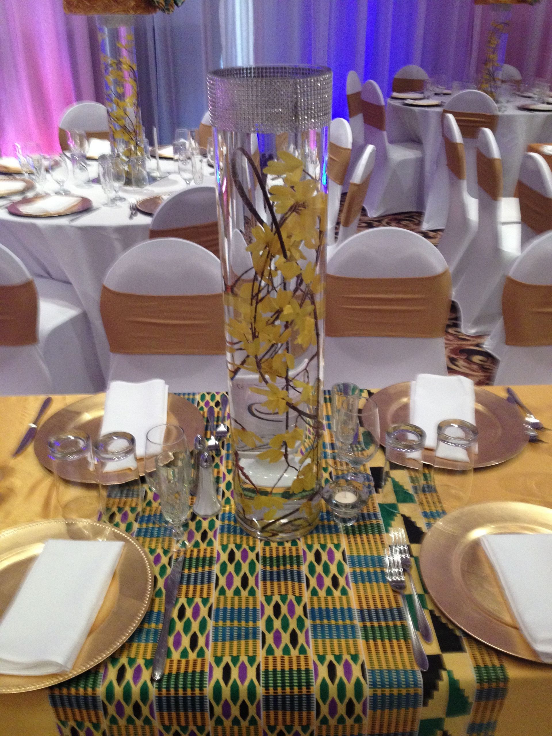 Backyard Engagement Party Decoration Ideas Africa
 African Pattern Table Setting