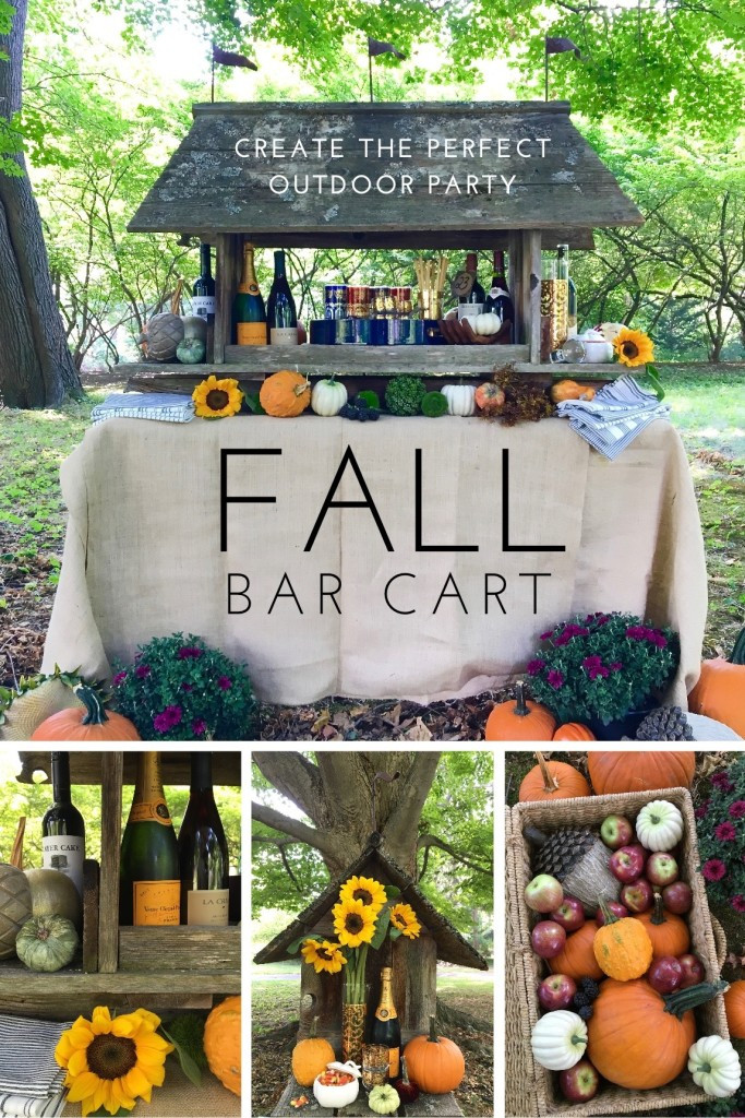 Backyard Fall Party Ideas
 fall bar cart outdoor party wine entertaining ideas