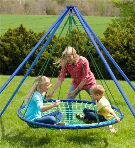 Backyard Fun For Toddlers
 Sky Island swinging platform for fun kicking back or even