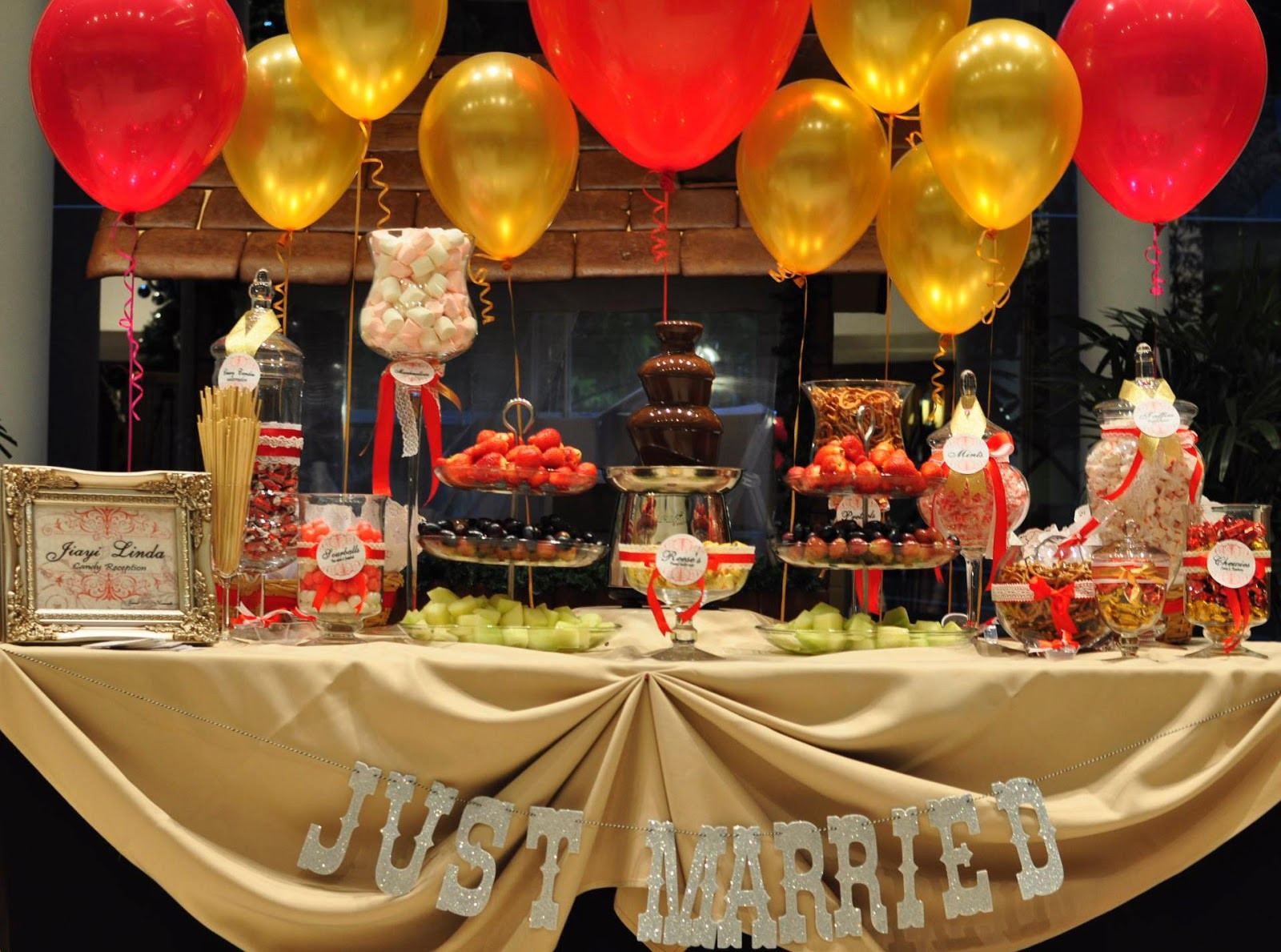 Backyard Graduation Party Ideas Pink And Black Gold Table Set Up
 A Reception to Remember PROMOTION Table decorations