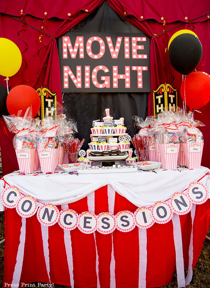 Backyard Movie Night Birthday Party Ideas
 Perfect Backyard Movie Night Birthday Ideas Press Print
