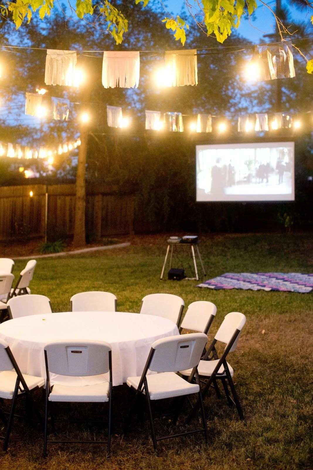 Backyard Party Decoration Ideas For Adults
 Fall Backyard Birthday Party and Movie Night