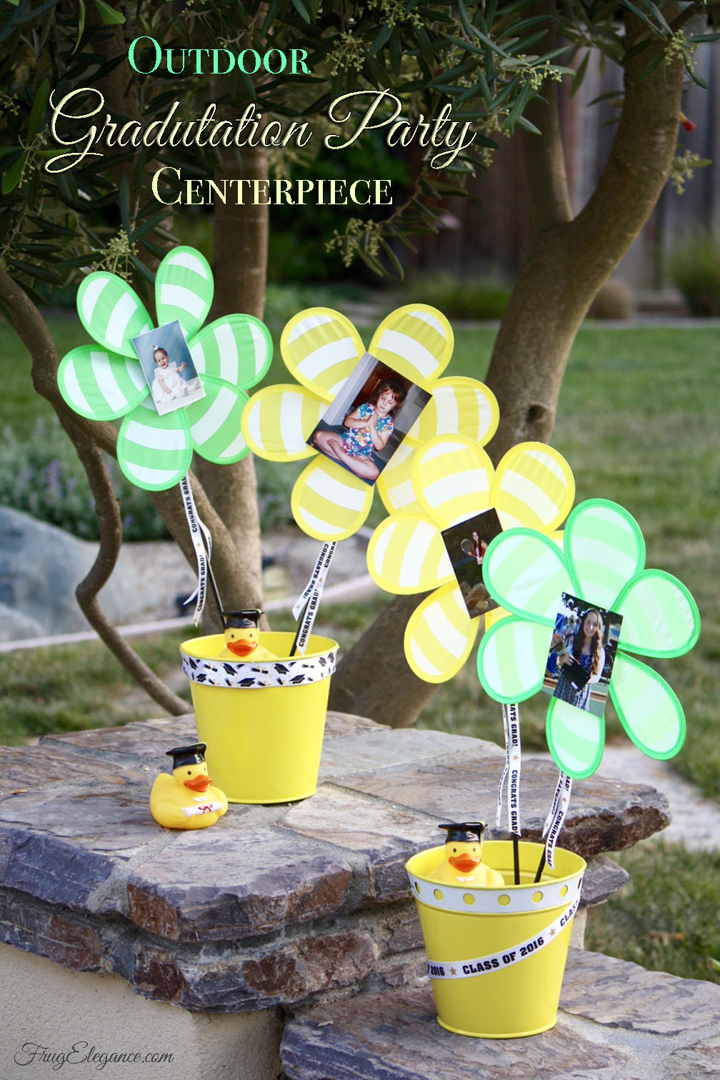 Backyard Party Ideas For Graduation
 Outdoor Graduation Party Centerpiece FrugElegance