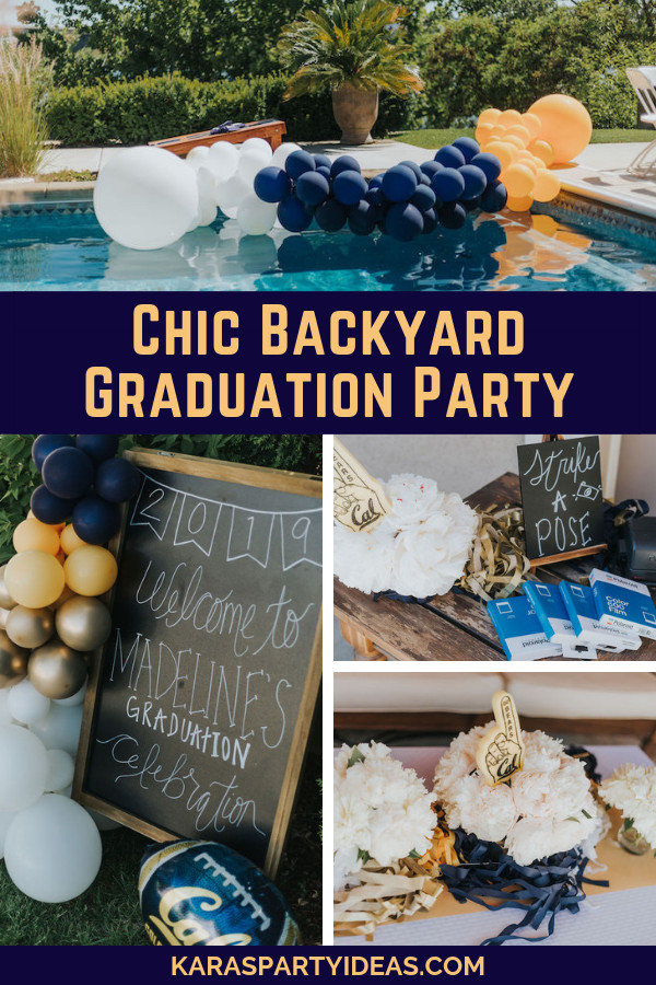 Backyard Party Ideas For Graduation
 Kara s Party Ideas Chic Backyard Graduation Party