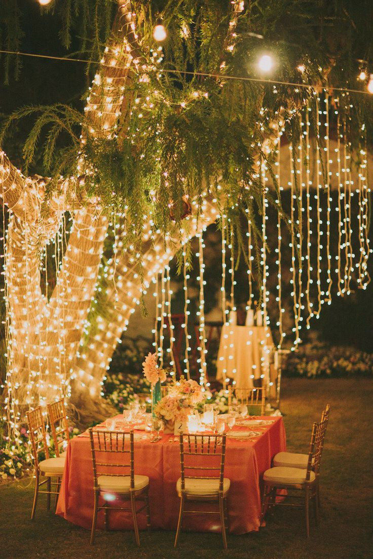 Backyard Party Ideas Lighting
 Creative Spring Backyard Wedding Ideas Patio Productions