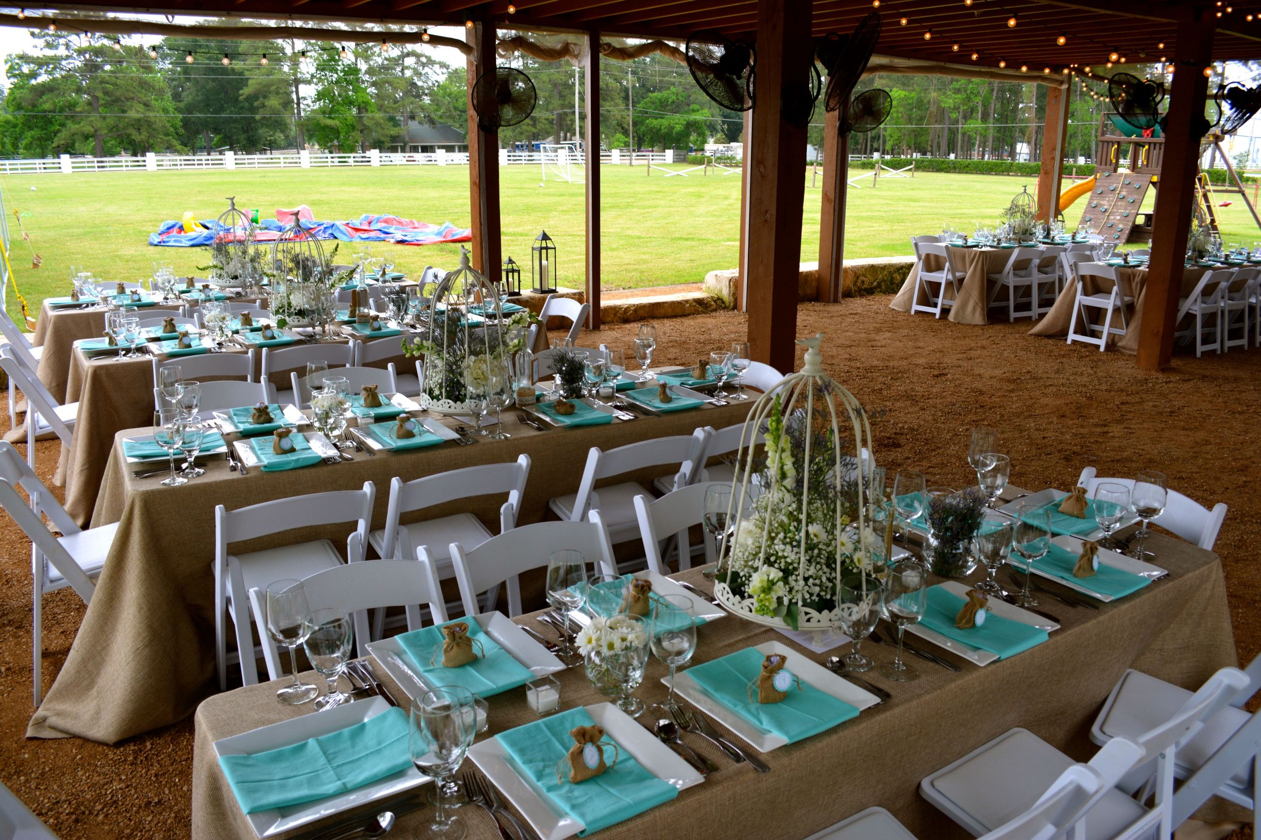 Backyard Party Set Up Ideas
 Haras Hacienda Terrace Set Up Beutiful Country Chic Aqua