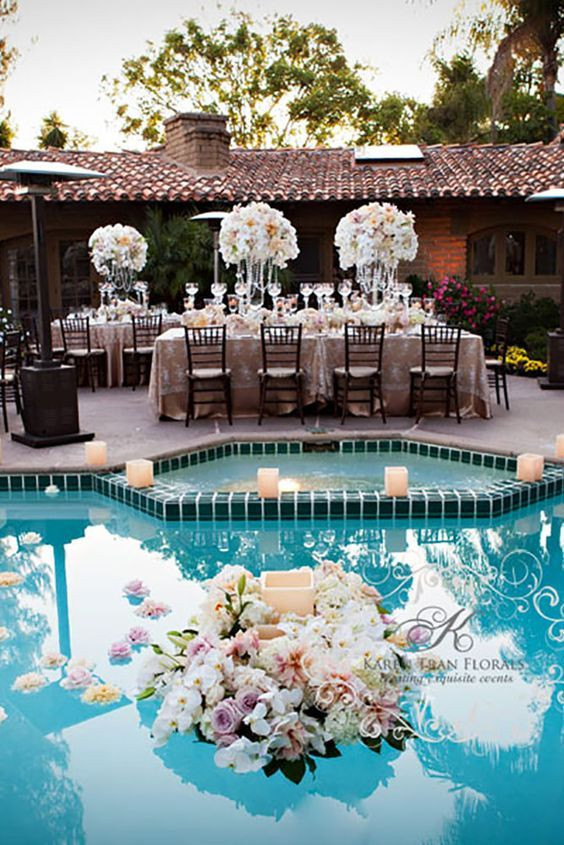Backyard Pool Party Ideas
 captivating wedding pool party decoration ideas 10