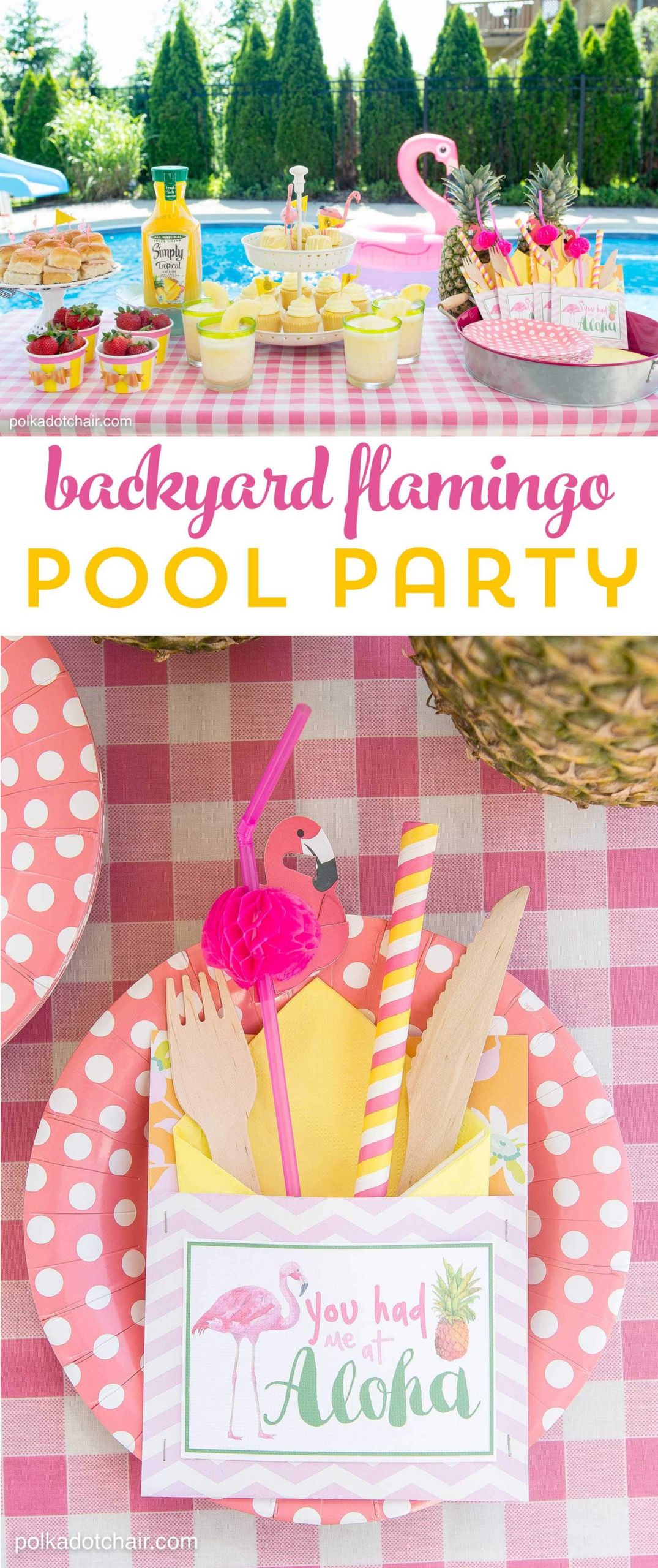Backyard Pool Party Ideas
 Summer Backyard Flamingo Pool Party Ideas The Polka Dot