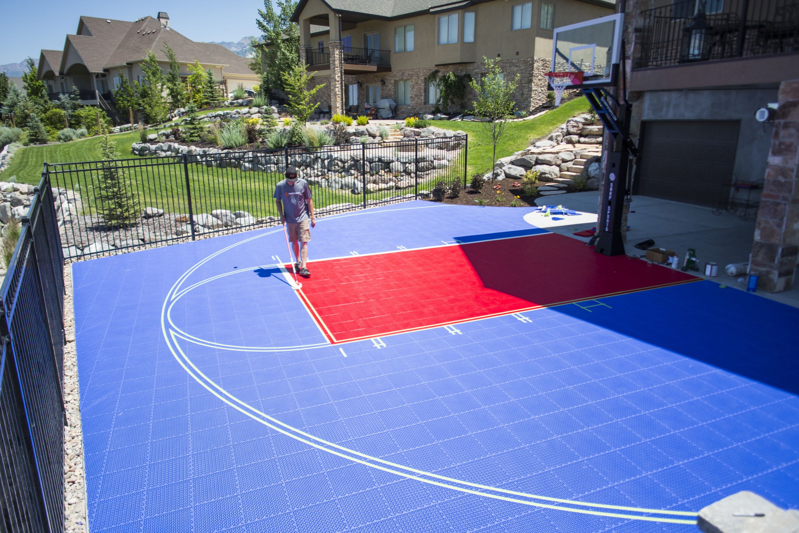 Backyard Sport Court
 Backyard Basketball Court in Draper Utah