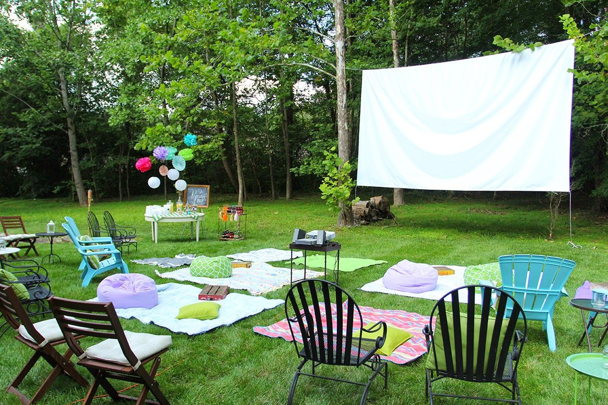 Backyard Sweet Sixteen Party Ideas
 Less Than Perfect Life of Bliss Sweet 16 Outdoor Movie