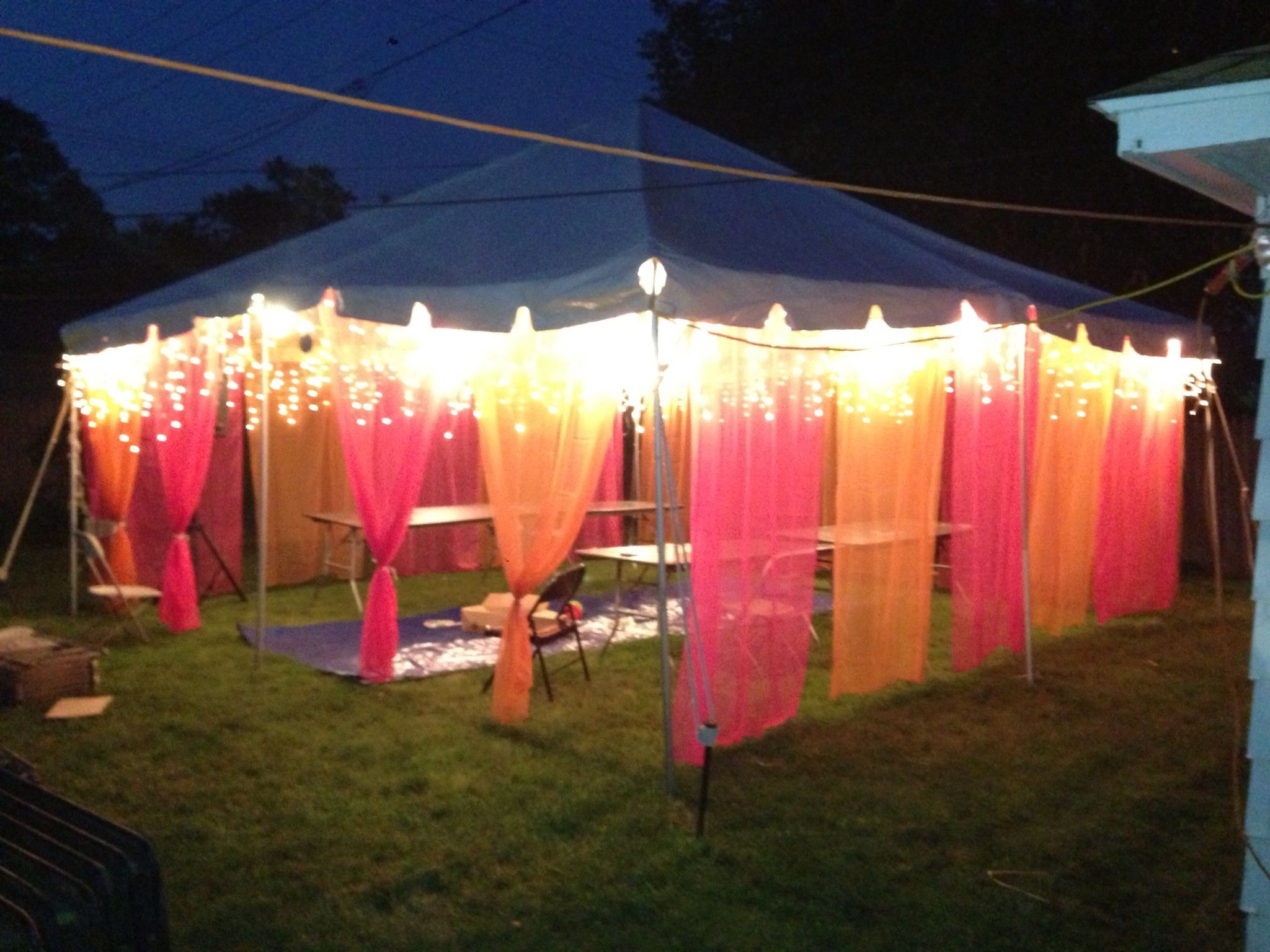Backyard Tent Party Ideas
 Back yard party tent for Mendhi Night function