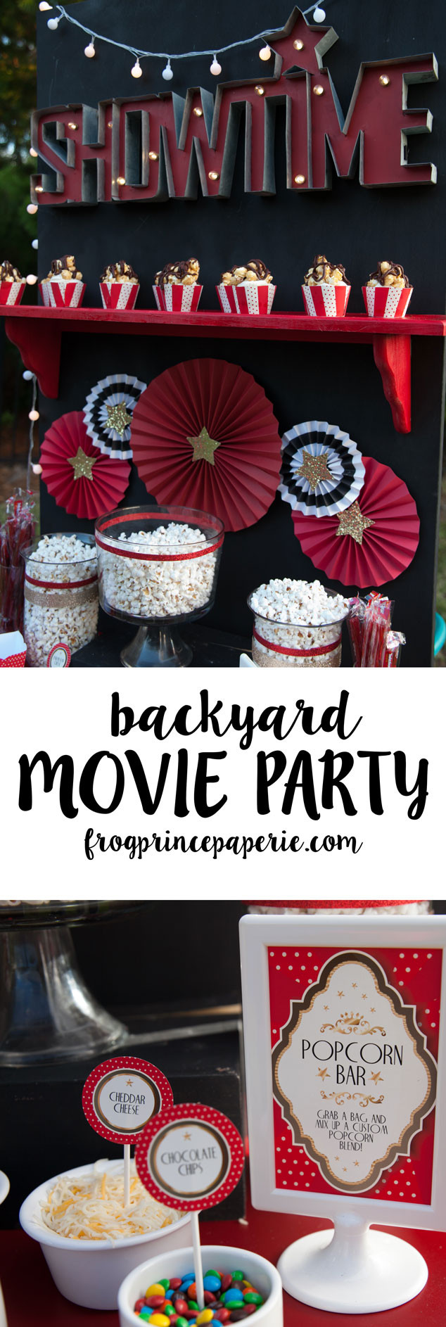 Backyard Theme Party Ideas
 Backyard Movie Party and Popcorn Bar Ideas