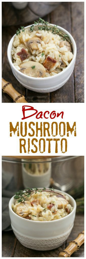 Bacon Mushroom Risotto
 Bacon Mushroom Risotto with Caramelized ions That