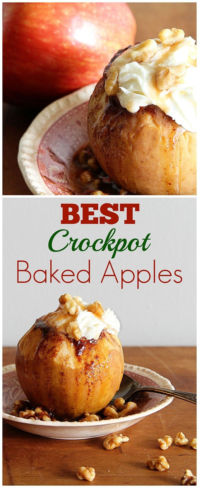 Baked Apple Recipes
 Crockpot Baked Apple Recipe House of Hawthornes