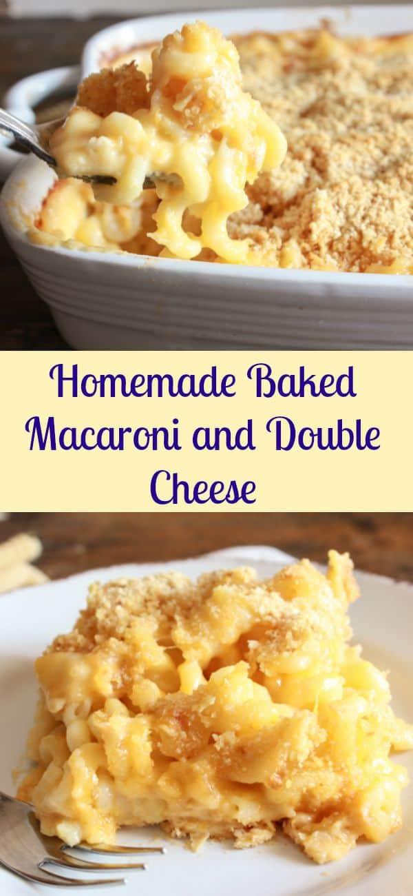 Baked Cheesy Macaroni And Cheese Recipe
 Homemade Baked Macaroni and Double Cheese