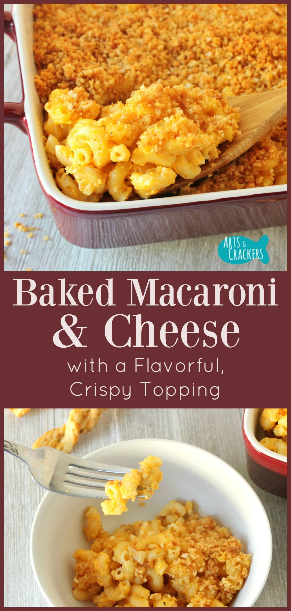 Baked Cheesy Macaroni And Cheese Recipe
 Baked Macaroni and Cheese with Cheesy Crumb Topping Recipe
