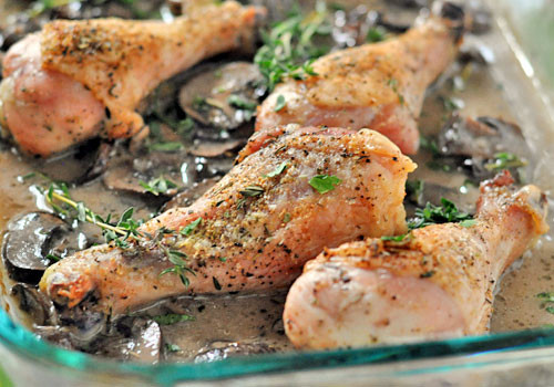 Baked Chicken Legs With Cream Of Mushroom Soup
 Baked Chicken Legs with Paleo Mushroom Sauce