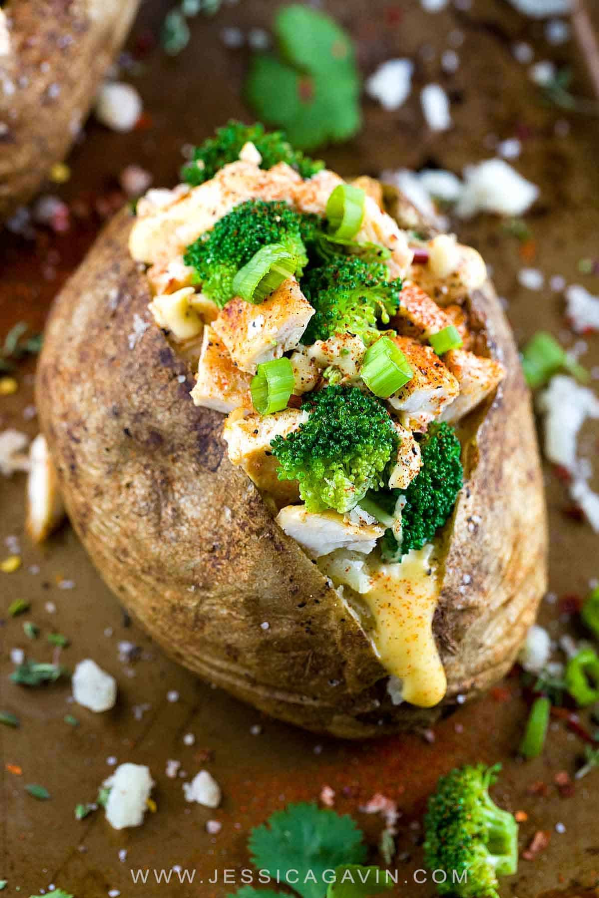 Baked Potato Diet
 Chicken Broccoli Stuffed Baked Potato with Cheese