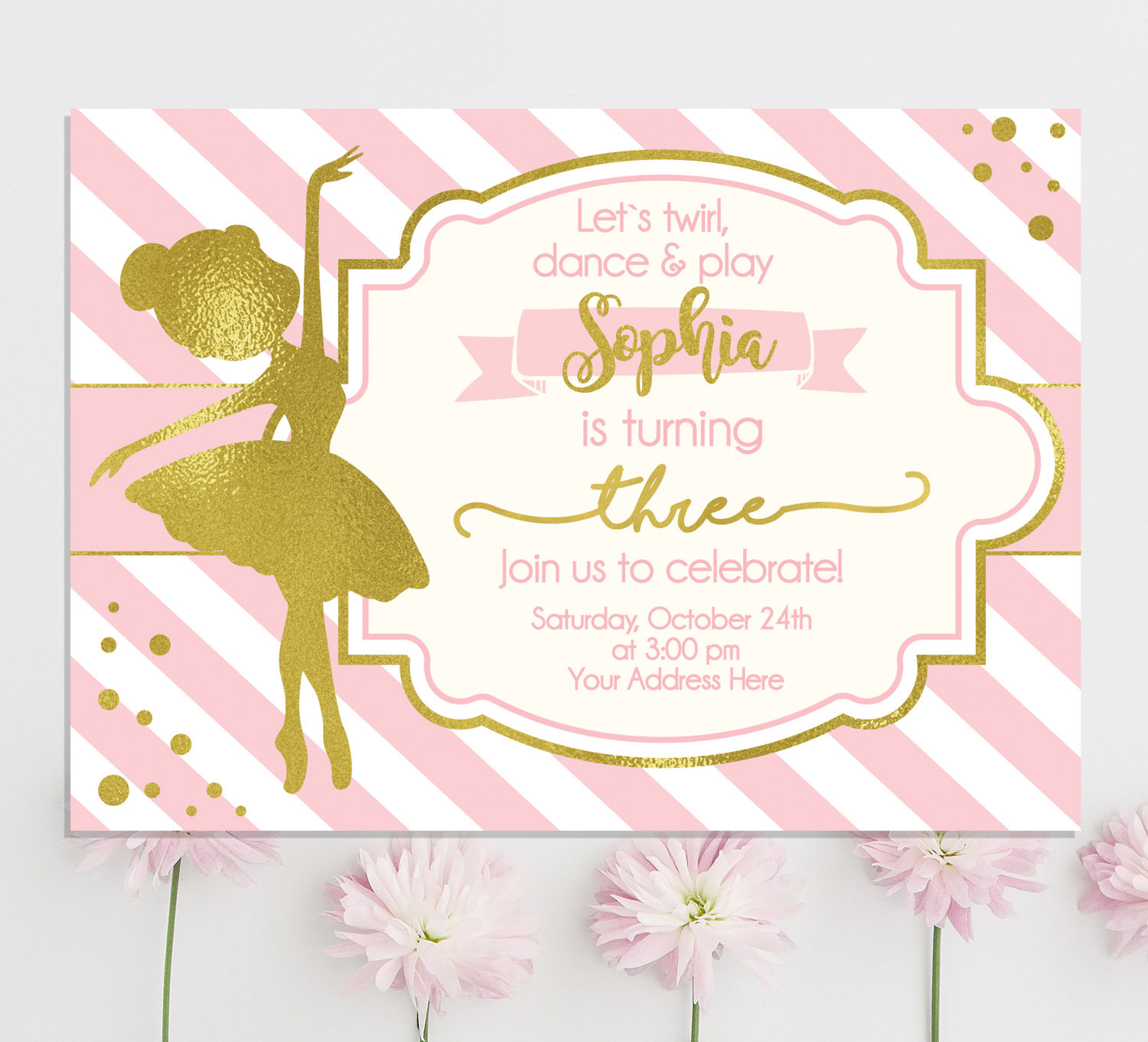 Ballerina Birthday Invitations
 Ballerina Invitation Ballerina Birthday Invitation