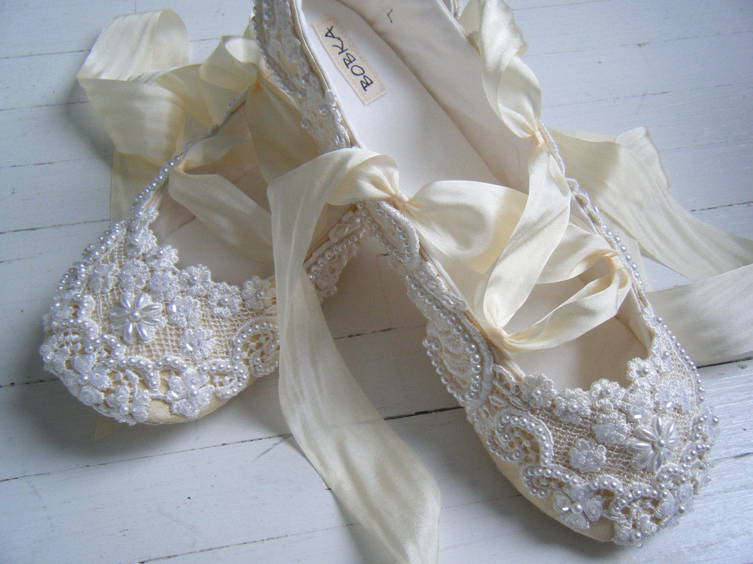 Ballerina Shoes For Wedding
 Champagne Wedding Ballet Shoes Bridal flats Bobka by BobkaBaby