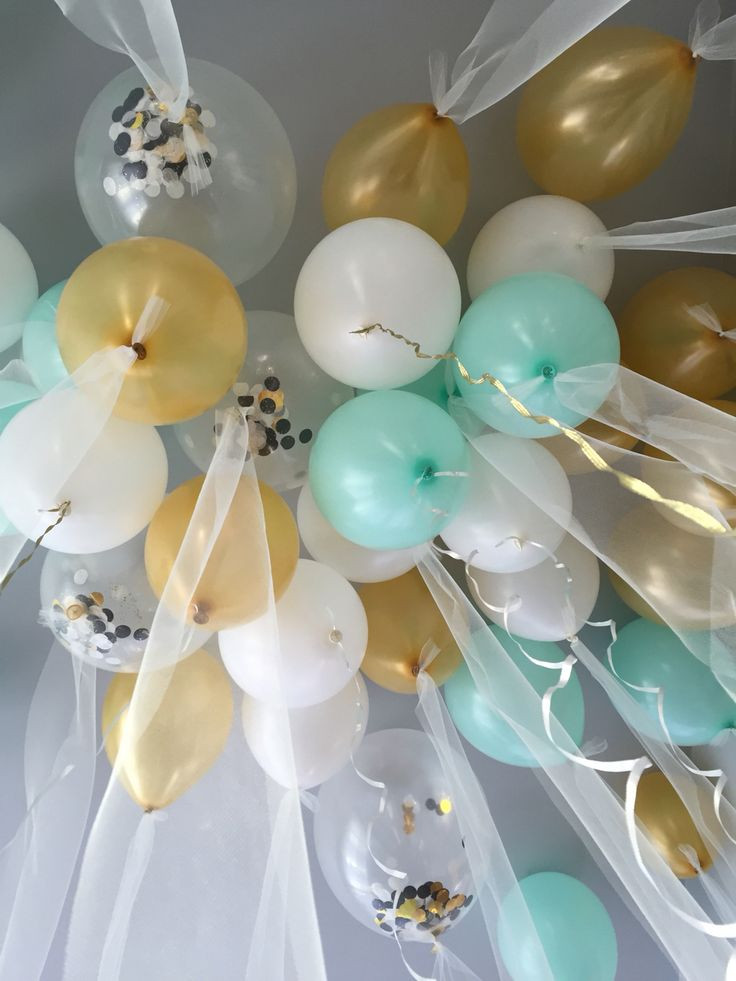 Balloon Decorations Baby Showers Ideas
 Tulle balloons for a gender neutral baby shower