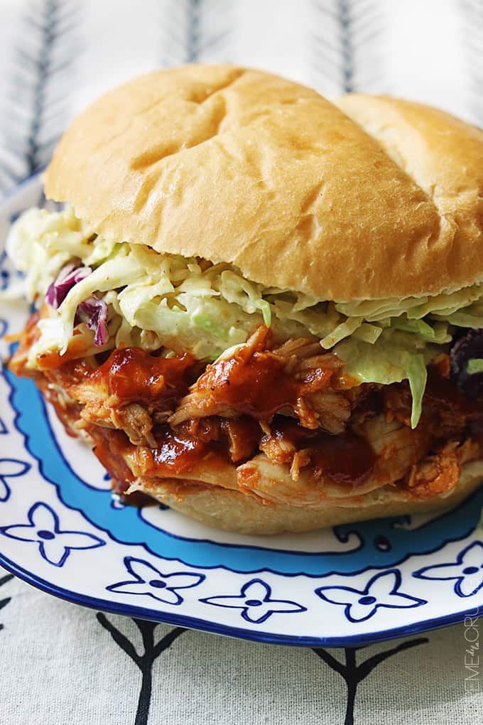 Barbecued Chicken Sandwiches
 Slow Cooker BBQ Pulled Chicken Sandwiches
