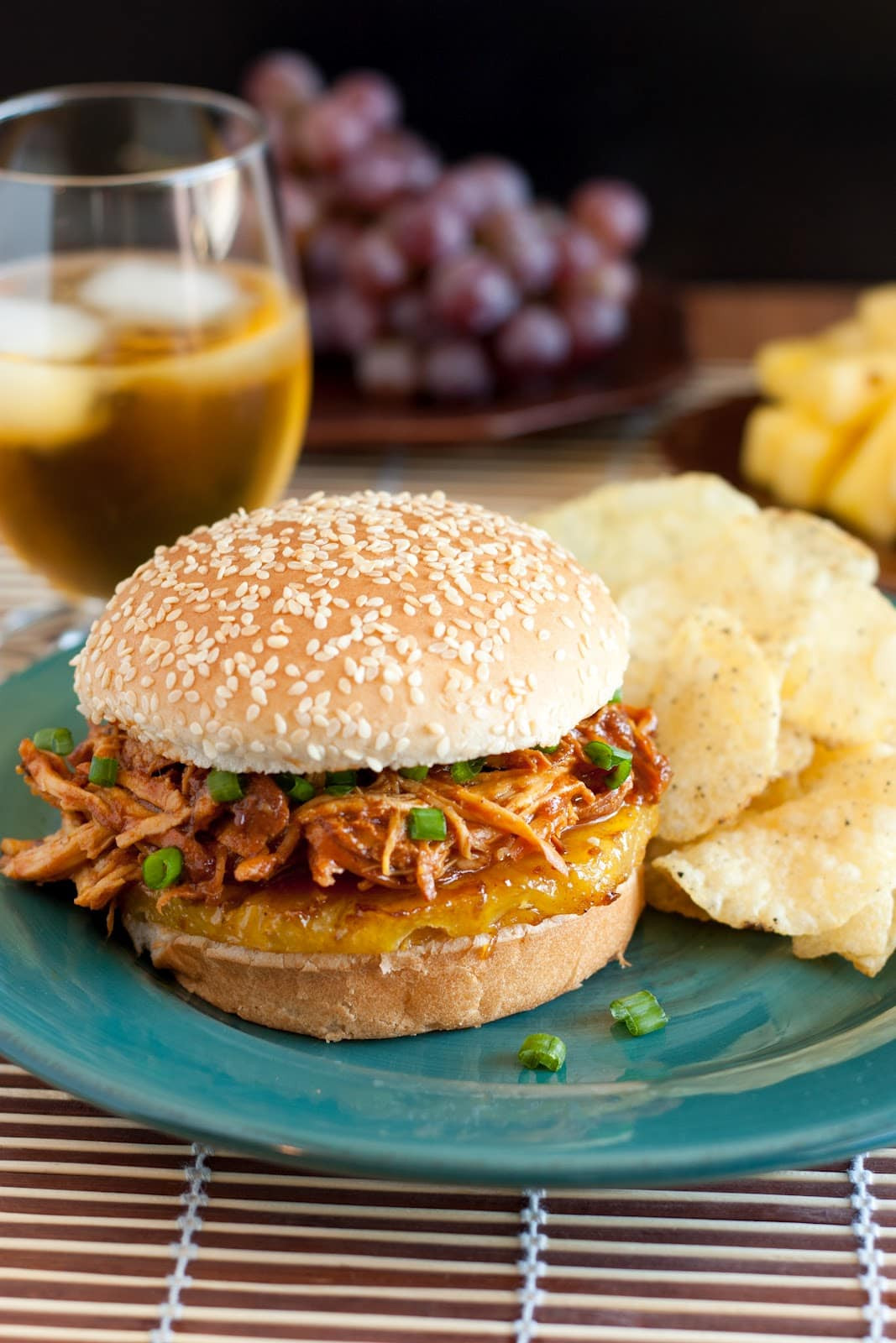 Barbecued Chicken Sandwiches
 Hawaiian BBQ Pulled Chicken Sandwiches Slow Cooker Recipe