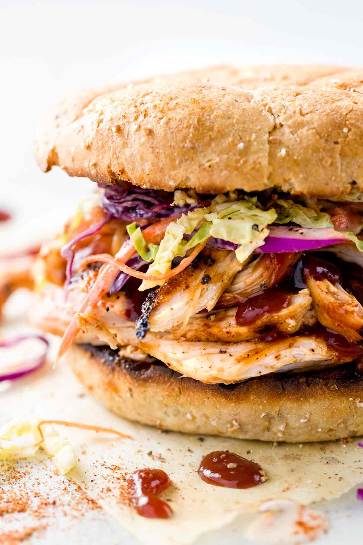 Barbecued Chicken Sandwiches
 Pulled Chicken Sandwiches with Coleslaw Jessica Gavin