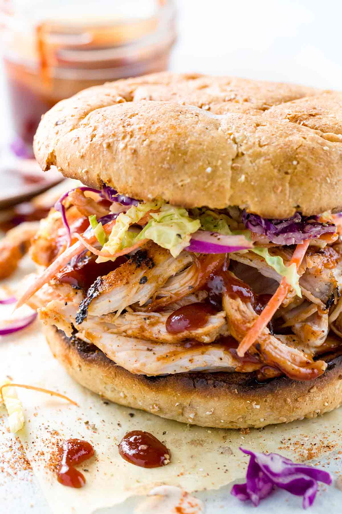 Barbecued Chicken Sandwiches
 Pulled Chicken Sandwiches with Coleslaw Jessica Gavin
