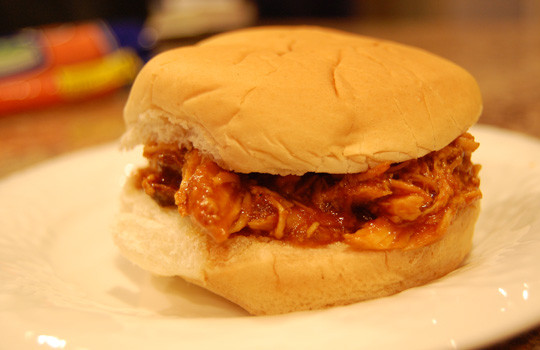 Barbecued Chicken Sandwiches
 BBQ Chicken Sandwiches in the Slow Cooker Eat at Home