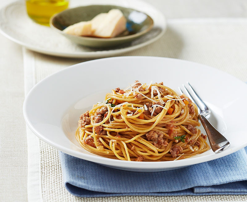 Barilla Whole Grain Spaghetti
 BARILLA WHOLE GRAIN SPAGHETTI WITH VEAL AND SPECK RAGU AND