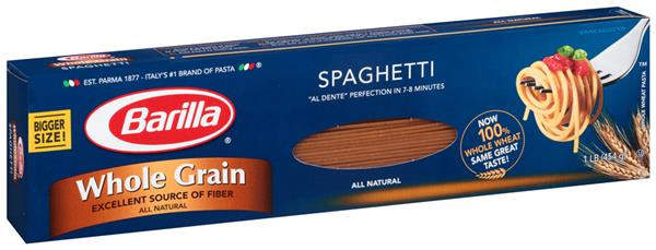 Barilla Whole Grain Spaghetti
 Barilla Whole Grain Spaghetti