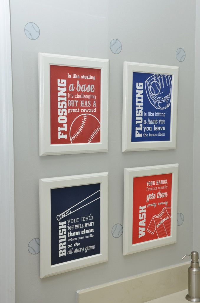 Baseball Bathroom Decor
 Baseball Themed Bedroom Decor