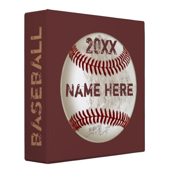 Baseball Gifts For Kids
 Personalized Baseball Gifts for Kids 3 Ring Binder