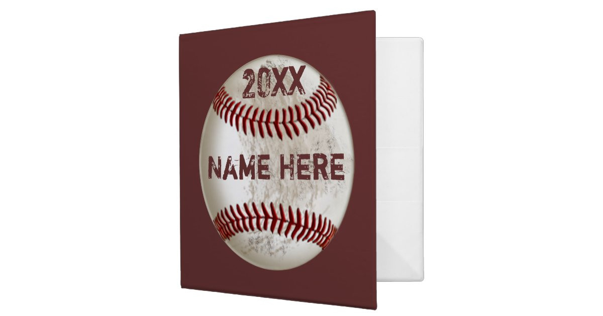 Baseball Gifts For Kids
 Personalized Baseball Gifts for Kids 3 Ring Binder