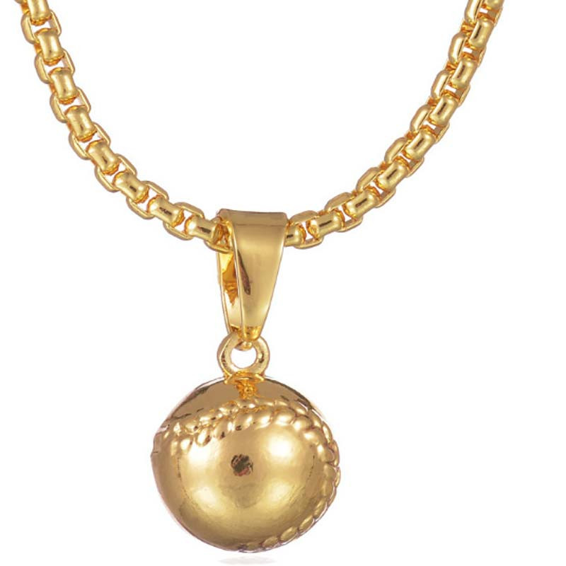 Baseball Necklaces For Guys
 Baseball Sports Necklace Pendant Gold Color Sport Necklace