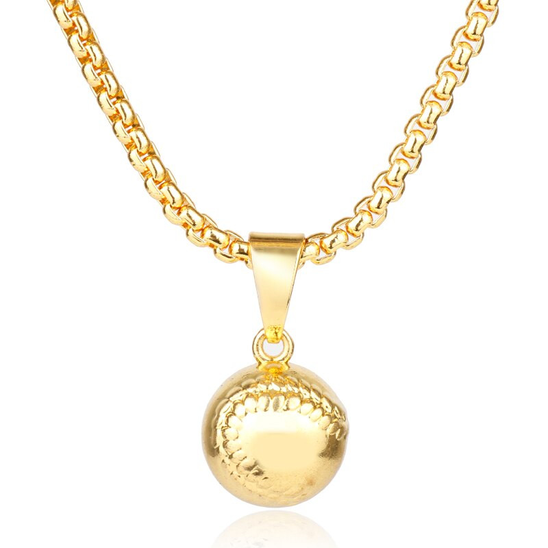 Baseball Necklaces For Guys
 Sport Jewelry Baseball Pendants Necklaces Hip Hop Necklace