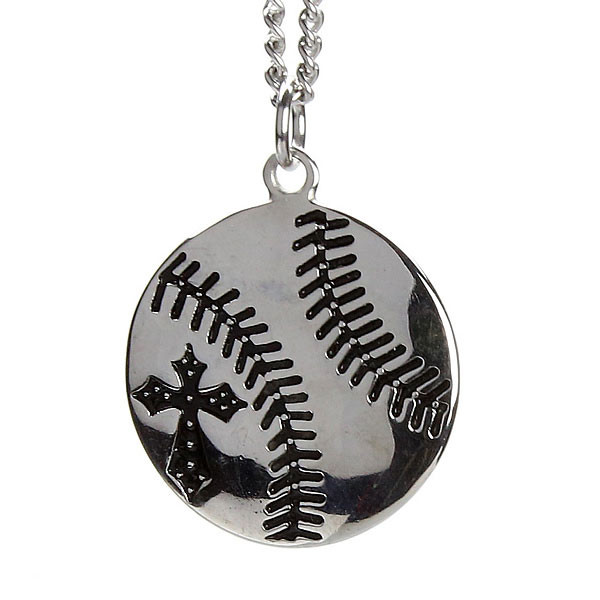 Baseball Necklaces For Guys
 Men s Stainless Steel Baseball Necklace