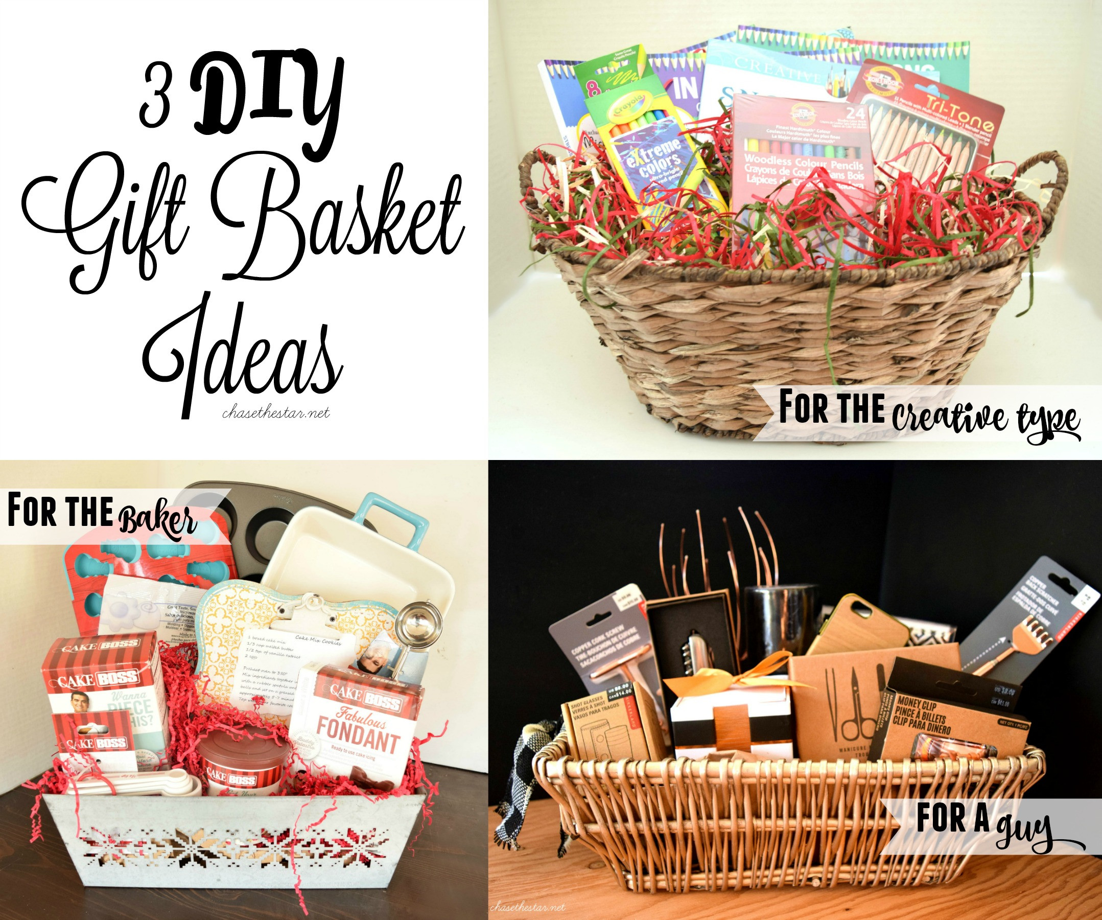 Basket Gift Ideas
 3 DIY Gift Basket Ideas