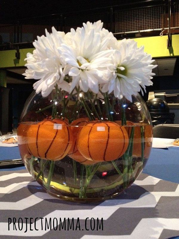 Basketball Graduation Party Ideas
 Lovely Basketball Centerpieces B Lovely Events