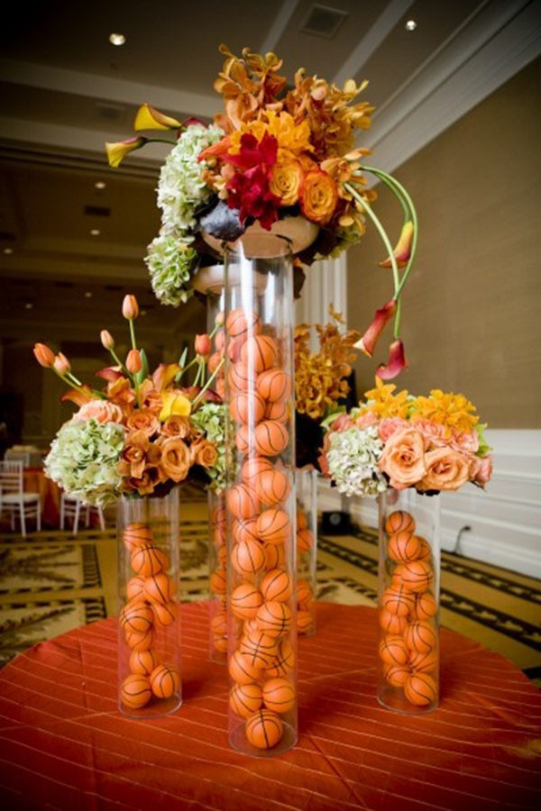 Basketball Graduation Party Ideas
 Lovely Basketball Centerpieces B Lovely Events