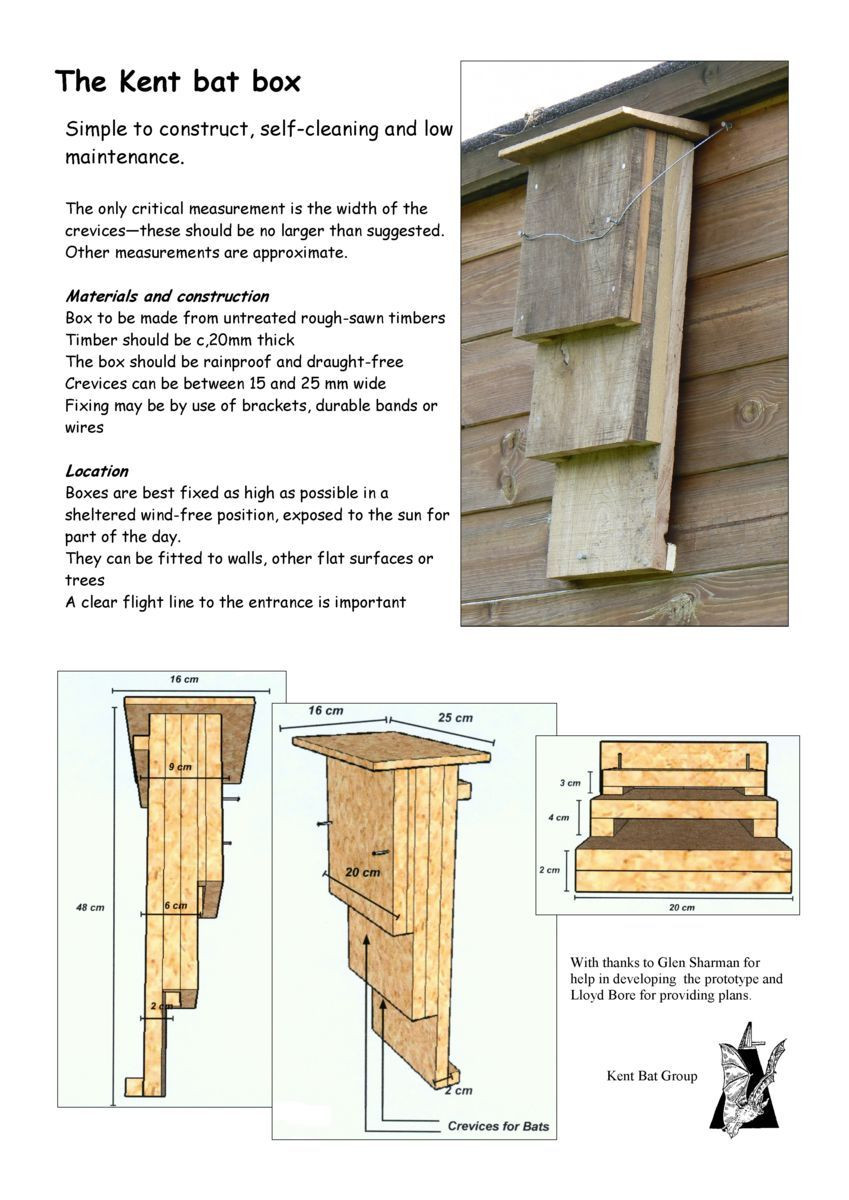 Bat Boxes DIY
 The Green Heart Den is planning to make several bat boxes